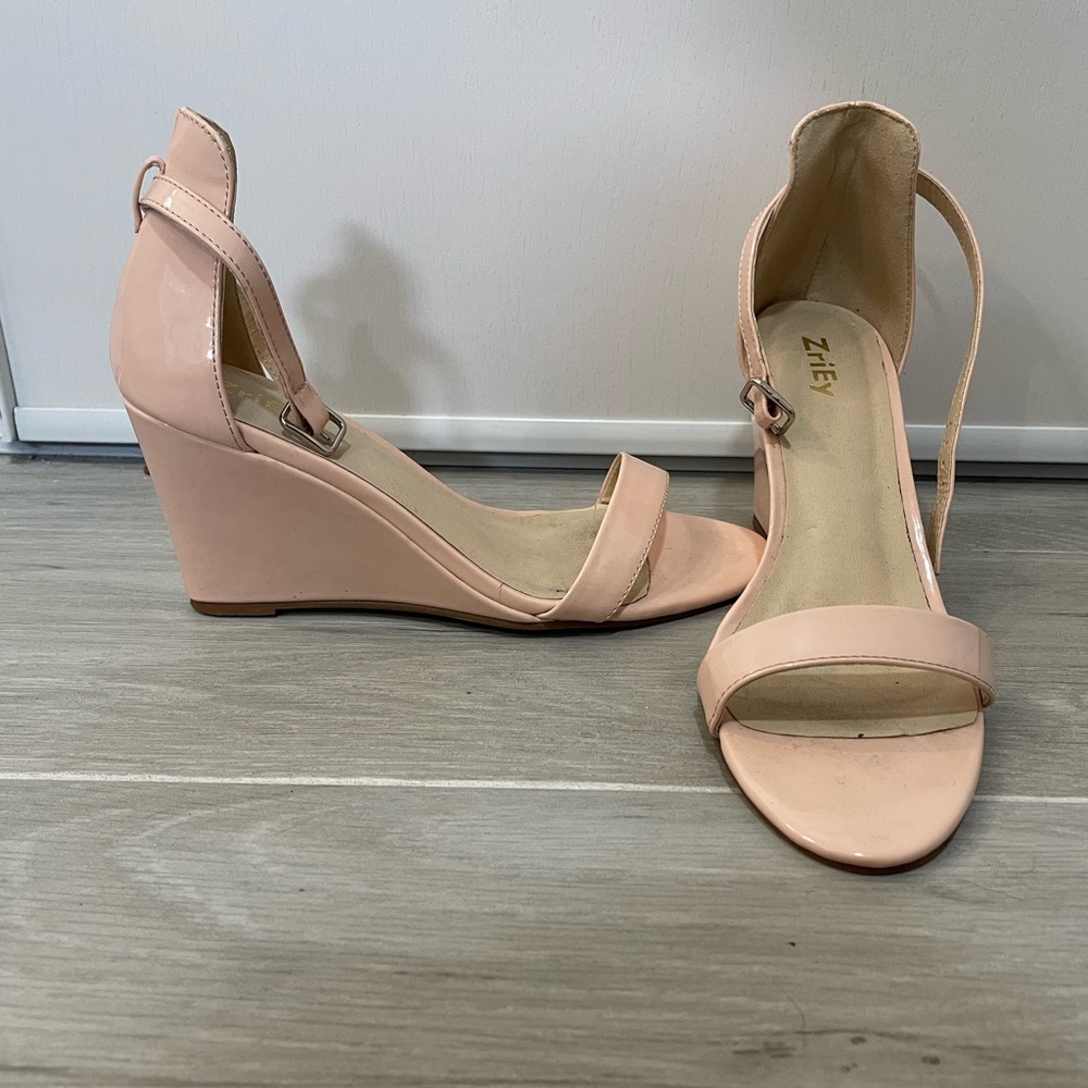 Pink blush wedge Sandals